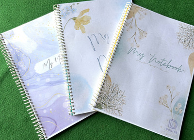 Dahiya Spiral Notebook A5 Notebook Plain 200 Pages(Multicolor, Pack of 3)