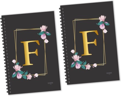 SADAFAL F letter Diaries (Ruled - A5 - Pack of 2 Diaries), F initial Diaries A5 Diary Ruled 160 Pages(Multicolor, Pack of 2)