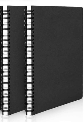 Greeshma Wiro binding diary A5 Diary A5 Diary Single Rule 386 Pages(Black)
