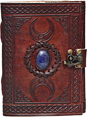 Dev Leather Handmade Dackle Paper Diary A5 Diary Plain 100 Pages(Brown)