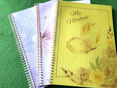 Dahiya Spiral Notebook A4 Notebook plain 200 Pages(Multicolor, Pack of 3)