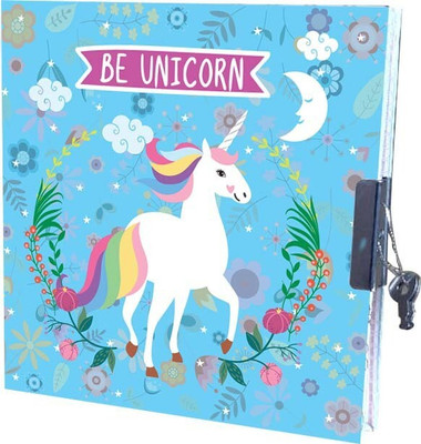 HELLO FRIEND Unicorn Secret diary with lock Regular Diary Ruled 32 Pages(Multicolor)