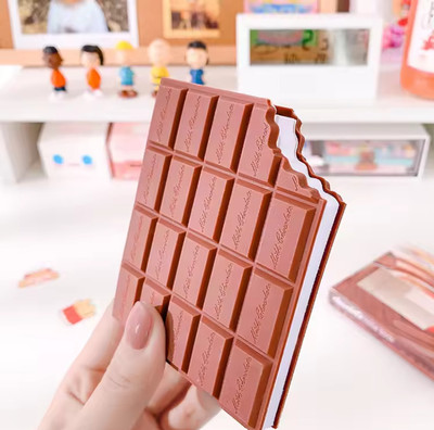 OGAURA Chocolate Shape Pocket Diary with Chocolate Fragrance / Pocket Chocolate Diary Pocket-size Diary Blank 80 Pages(Brown)
