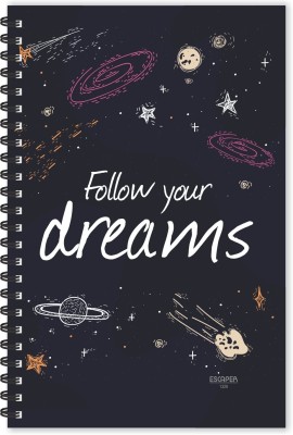 ESCAPER Follow Your Dreams (Ruled - A5 Size - 8.5 x 5.5 inches) Designer Motivational Diary, Motivational Quotes Diary A5 Diary Ruled 160 Pages(Multicolor)