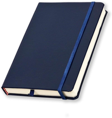NEWK Hardcover notebook with Elastic lock | 240 Pages | 80 Gsm Paper Regular Diary Ruled 240 Pages(Blue)