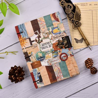 NIZAM HANDICRAFT Souvenir Hand Crafted A5 Journal UNRULED 200 Pages(Multicolor)