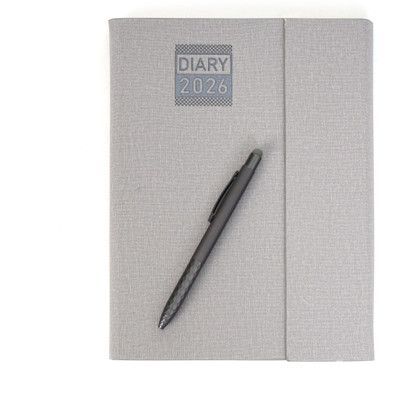 Scribelle Diary 2026 A5 Diary Single Rule 324 Pages(Grey)
