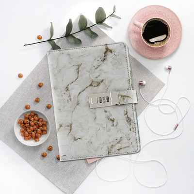 Antopy To do List Regular Diary Single Rule 192 Pages(White Marble)