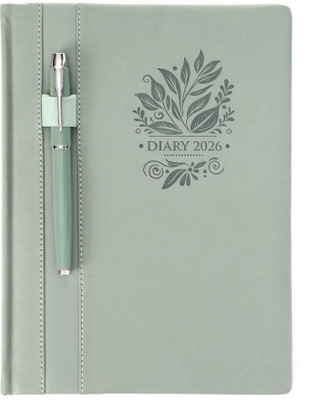 Scribelle Diary 2026 B5 Diary Single Rule , Month Cut 325 Pages(Light Green)