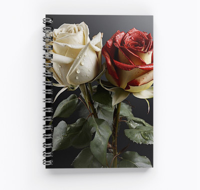 RJPRINTS Rose B5 Notebook ruled 160 Pages(Grey)