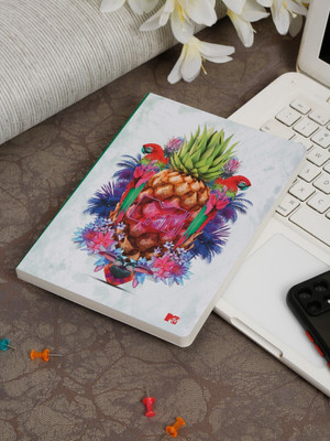 MTV Classic design notebook diary A5 Diary Ruled 200 Pages(Pineapple-Printed)