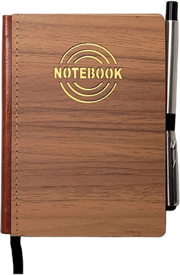 FONSIE Wooden A7 Diary Rulled 200 Pages(Notebook)