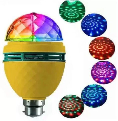 mafya 360 Degree LED Crystal Rotating Bulb Magic Disco LED Light, LED Rotating Bulb Light Lamp Colorful Magic DJ Laser Light Lighting Disco Party Bulb for Party Home Diwali Decoration Single Disco Ball(Ball Diameter: 2.5 cm)