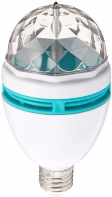 HASRU Full Color Rotating Auto Crystal Ball Bulb pack of 1 Single Disco Ball(Ball Diameter: 12 cm)