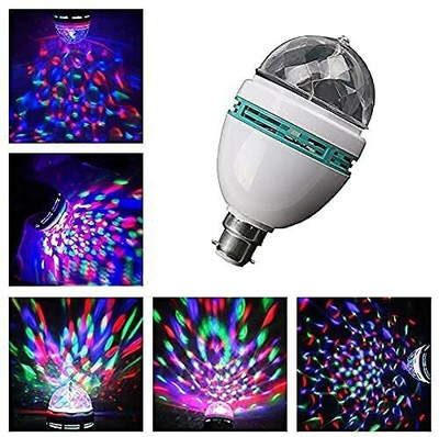 HASRU 360 Degree LED Crystal Rotating Bulb Magic Disco LED Light Single Disco Ball(Ball Diameter: 6 cm)