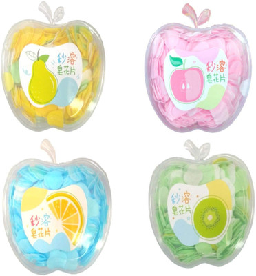 GLAMAXY Paper Soap in a Plastic Box Clean Soft Bath For Travel (Pack of 4)