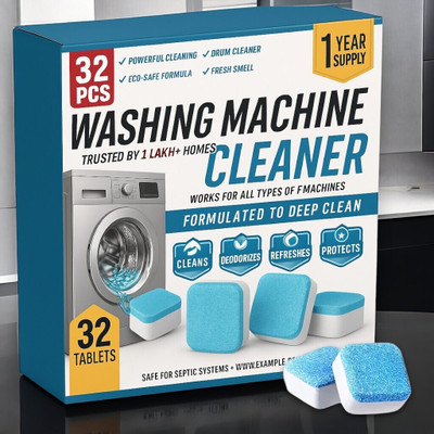 DrumFresh Big Pack 32 DeepClean Eco Wash Tablets for All Machines Dishwashing Detergent(32 Pod)