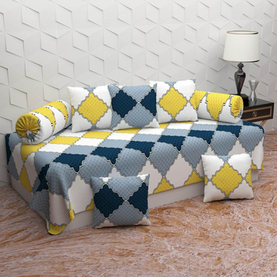 maa jagdamba enterprises Cotton Checkered Diwan Set(Multicolor)
