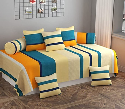 aashiyana sajona Polycotton Checkered Diwan Set(Multicolor)