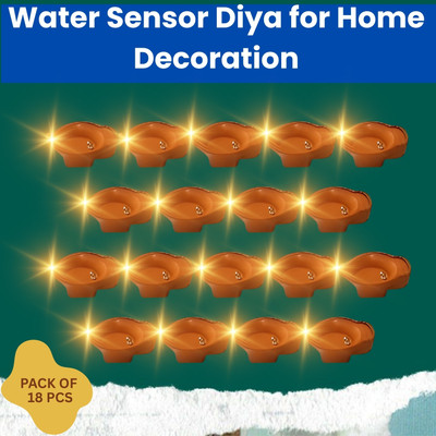 SACRO Plastic (Pack of 18) Table Diya Set(Height: 2 inch)