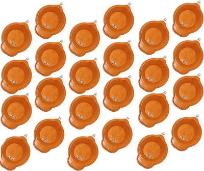 Da Novira Water Sensor Reusable Led Diyas for Home Decor,Festivals Decoration Diwali Light Plastic (Pack of 24) Table Diya Set(Height: 1.5 inch)