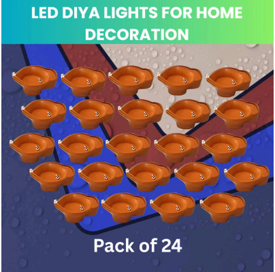 Guggu Plastic (Pack of 24) Table Diya Set(Height: 2 inch)