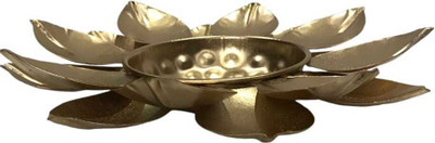 EVERYTHING EXPORTS Decor Diya Bowl for Home Decor & Tealight Holders with 10 Holders,24cm Diameter Iron Table Diya Set(Height: 3 inch)