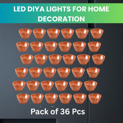 Frony Plastic (Pack of 36) Table Diya Set(Height: 2 inch)