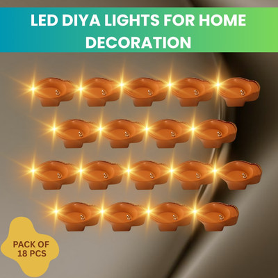 SACRO Plastic (Pack of 18) Table Diya Set(Height: 2 inch)
