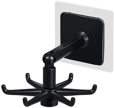 WebDealz Storage Hooks 360° Rotating Folding Hooks, Kitchen Wall Hooks, Self-Adhesive Closet Organizer