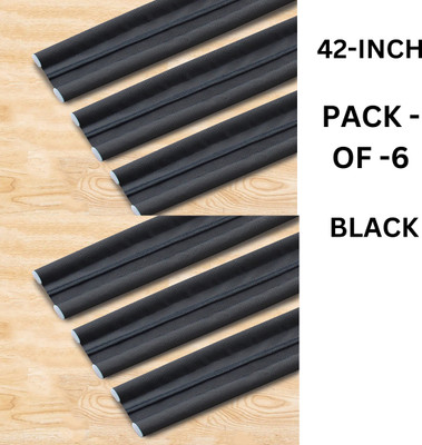 PREETENCY Door guard Bottom Sealing Strip Guard for Home (Size-42 inch) (Pack of 6) (BLACK Door Mounted Door Stopper(Black)