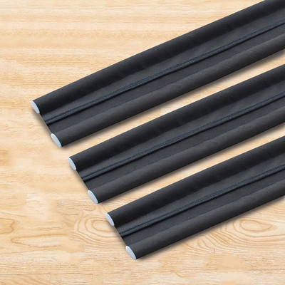 Pintor Door Draft Blocker Insulator Isolation The Light Washable(Pack of 3) Sound-Proof Reduce Noise Energy Saving Weather Stripping (Black,39 inch) Floor Mounted Door Stopper(Black)