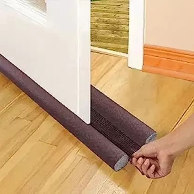 MegaValue (39 INCH )Door Bottom Sealing Strip Guard for Home Door Stoppers Floor Mounted Door Stopper(Brown)