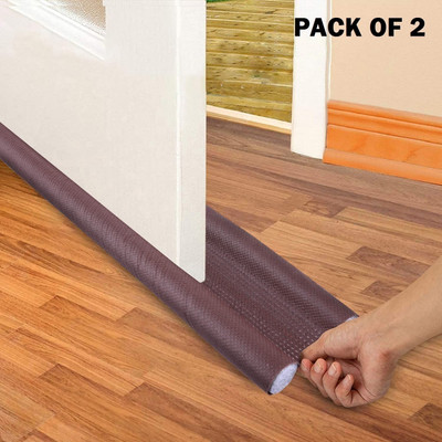 Mumuxu Door Bottom Sealing Guard Strip (Brown, 39 Inch)( Door Bottom Sealing Guard Strip (Brown, 39 Inch)( Door Mounted Door Stopper(Maroon)