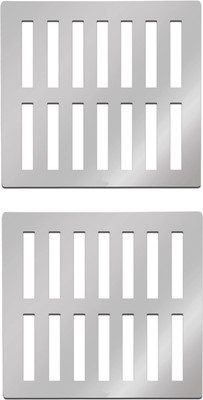COSWARE Floor Stainless Steel Push Down Strainer(12.7 cm Set of 2)