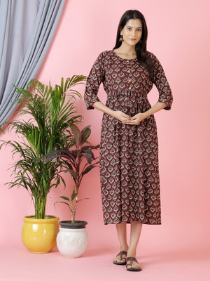 Moda Rapido Women Printed Anarkali Kurta(Multicolor)