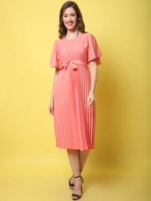 Tromko Women A-line Pink Dress