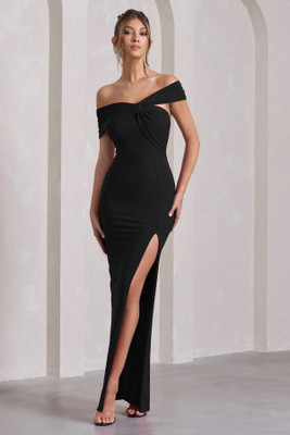 METRONAUT Women Bodycon Black Maxi/Full Length Dress