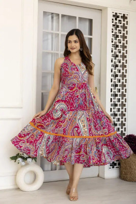 LIAPARO Flared/A-line Gown(Multicolor)