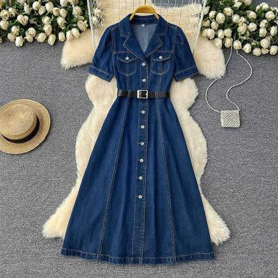 RKK Collection Women Fit and Flare Blue Midi/Calf Length Dress