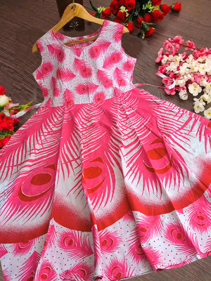 Adityaas Women A-line Pink Maxi/Full Length Dress