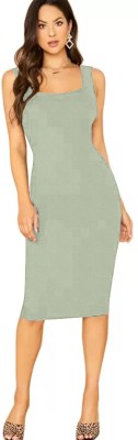 Babisa Women Bodycon Light Green Dress