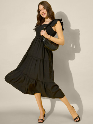 DIMPY GARMENTS Women Maxi Light Blue Full Length Dress