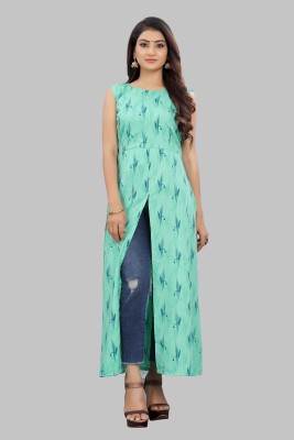 Modli 20 Fashion Women Printed A-line Kurta(Green)