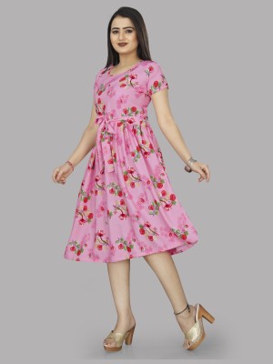 KAPPV Women A-line Pink Dress