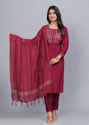 Karwasara comfortwear Women Kurta Pant Attached Dupatta Set