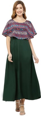 Jacinta Fashion Women Fit and Flare Green Dress