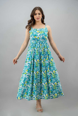 Women Fit and Flare Multicolor Dress