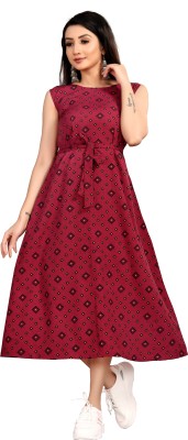 Tozluk Lady Women Maxi Maroon, Black, Yellow Dress