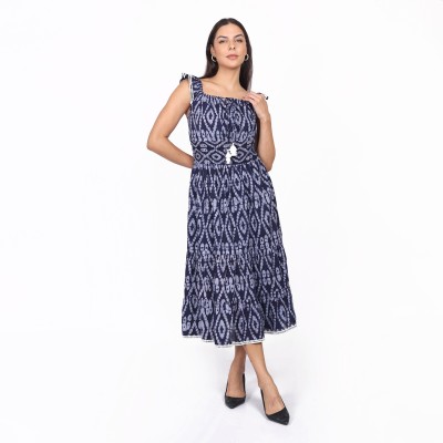 Shades of you Women A-line Dark Blue Dress